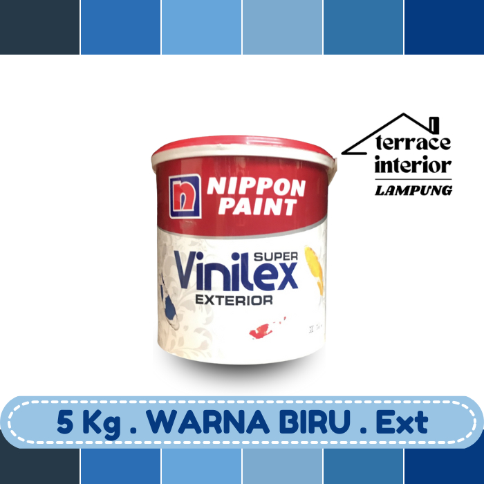 Cat Tembok Nippon Vinilex Exterior Biru 5 Kg