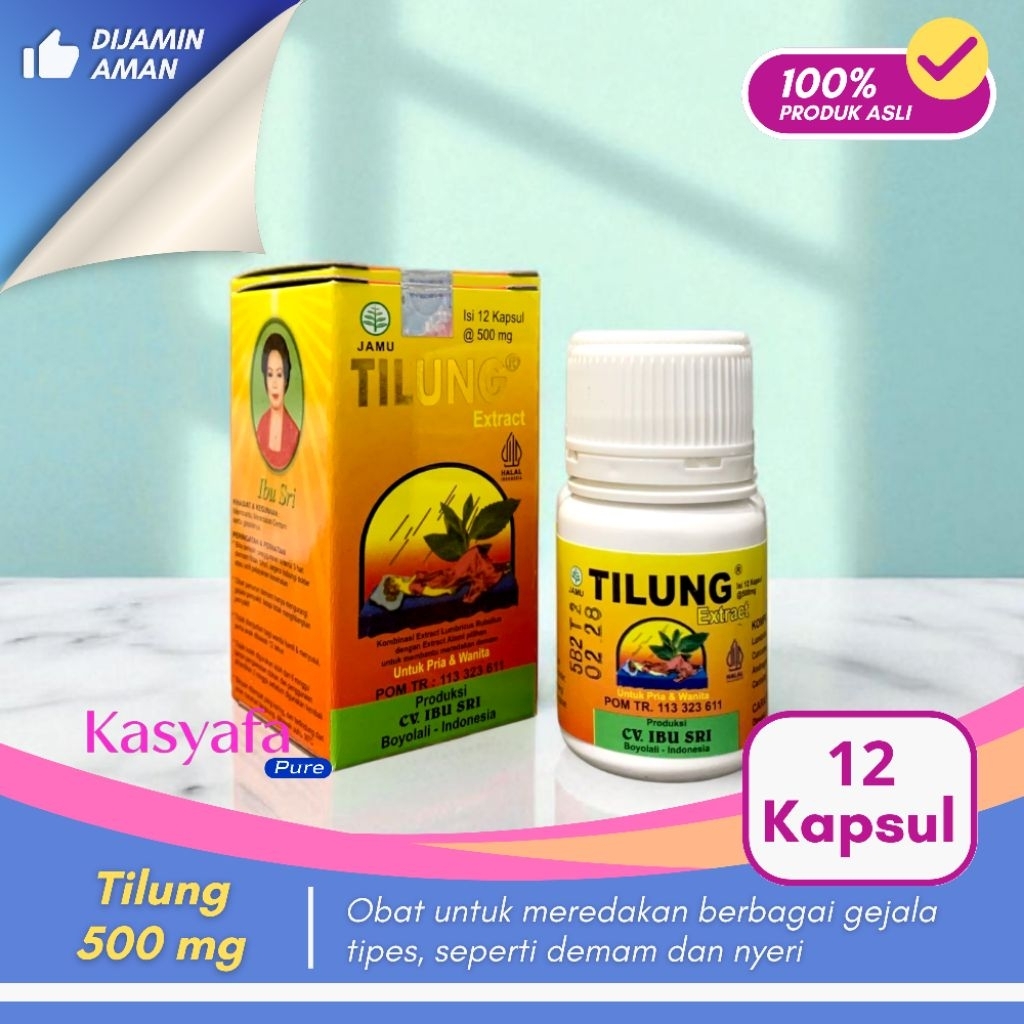 Tilung Kapsul 500mg Ekstrak Cacing Obat Gejala Tipes Thypus