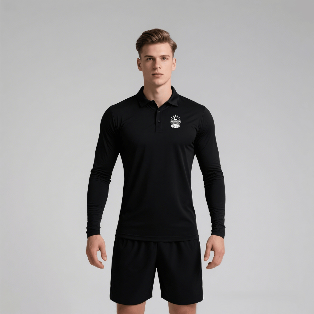 Madaha Polo shirt Dry Fit Kaos Kerah Lengan Panjang Jersey Olahraga Bulutangkis Badminton