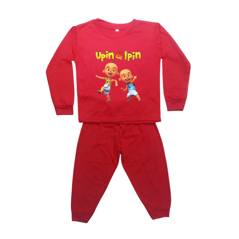 Setelan Panjang Warna Anak Daily Upin Ipin