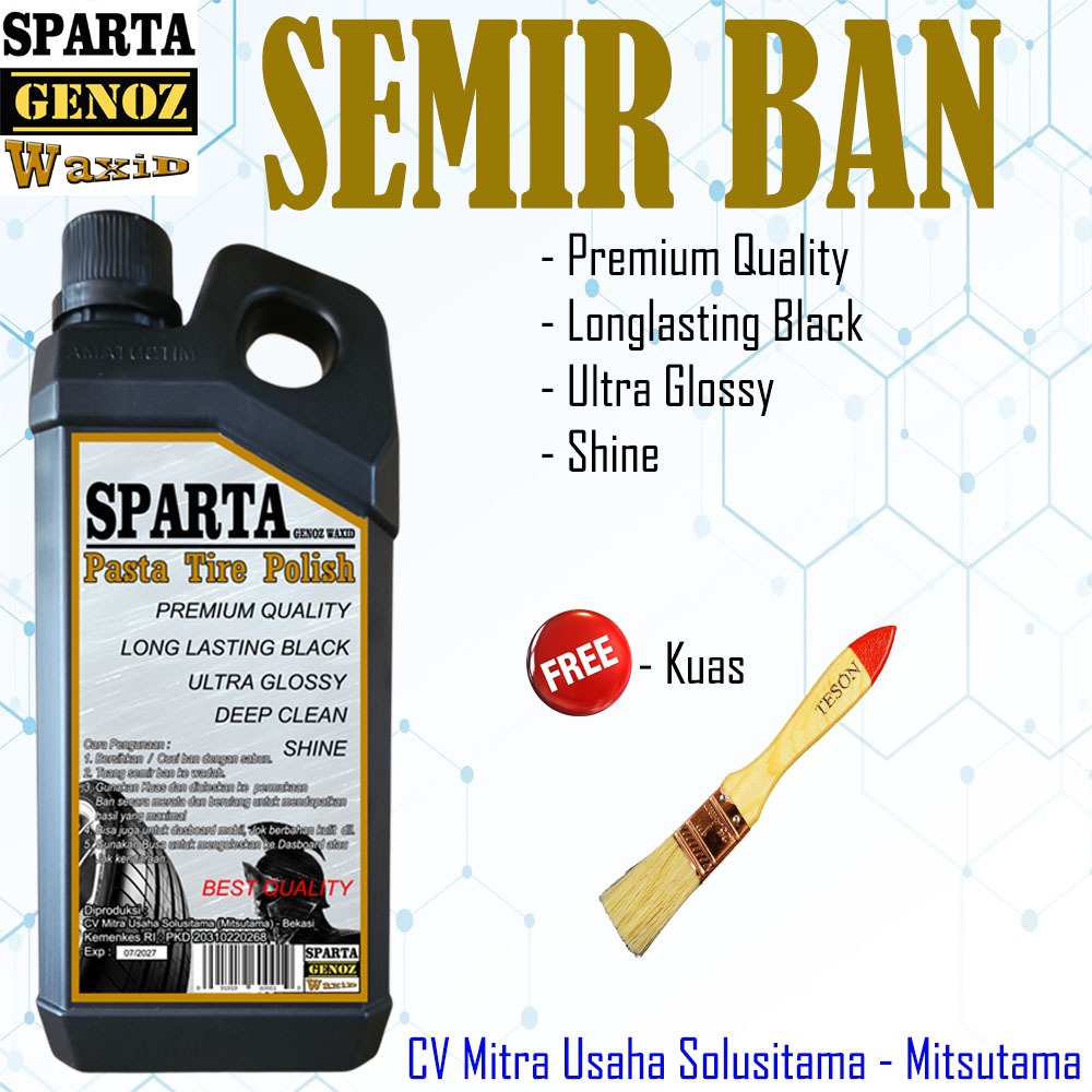 SPARTA Semir Ban 1 liter / Pengkilap Ban / Penghitam Ban Mobil Motor
