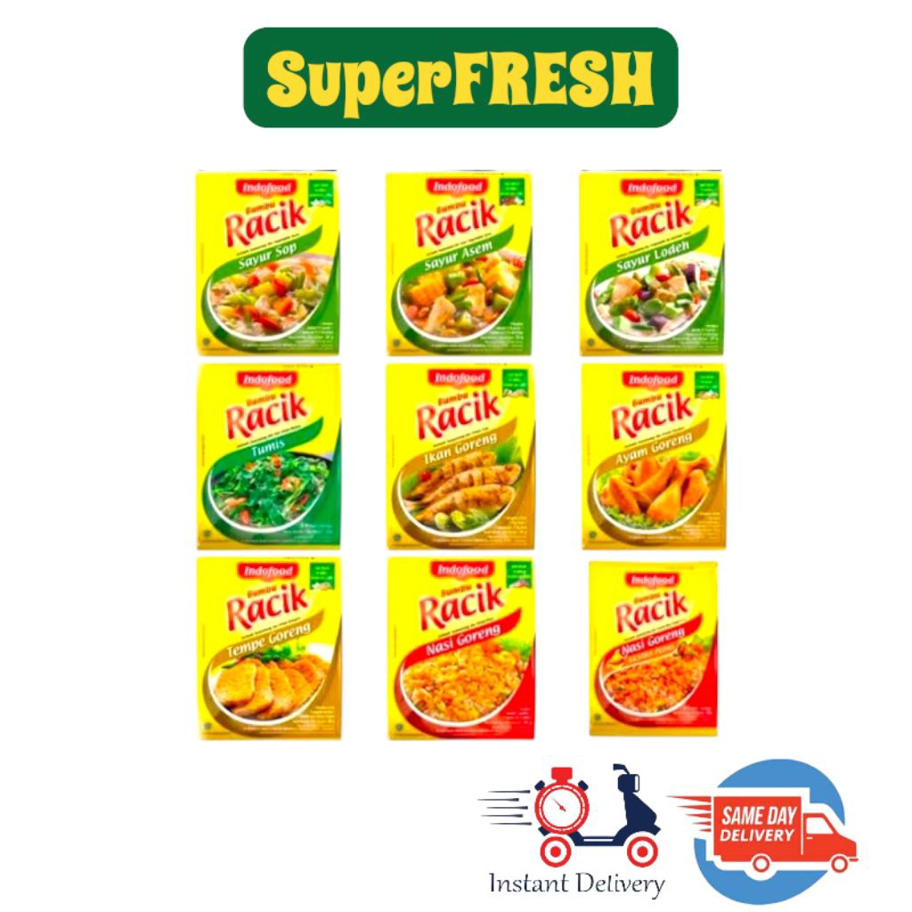 

Bumbu Racik ayam tempe ikan kangkung Indofood praktis