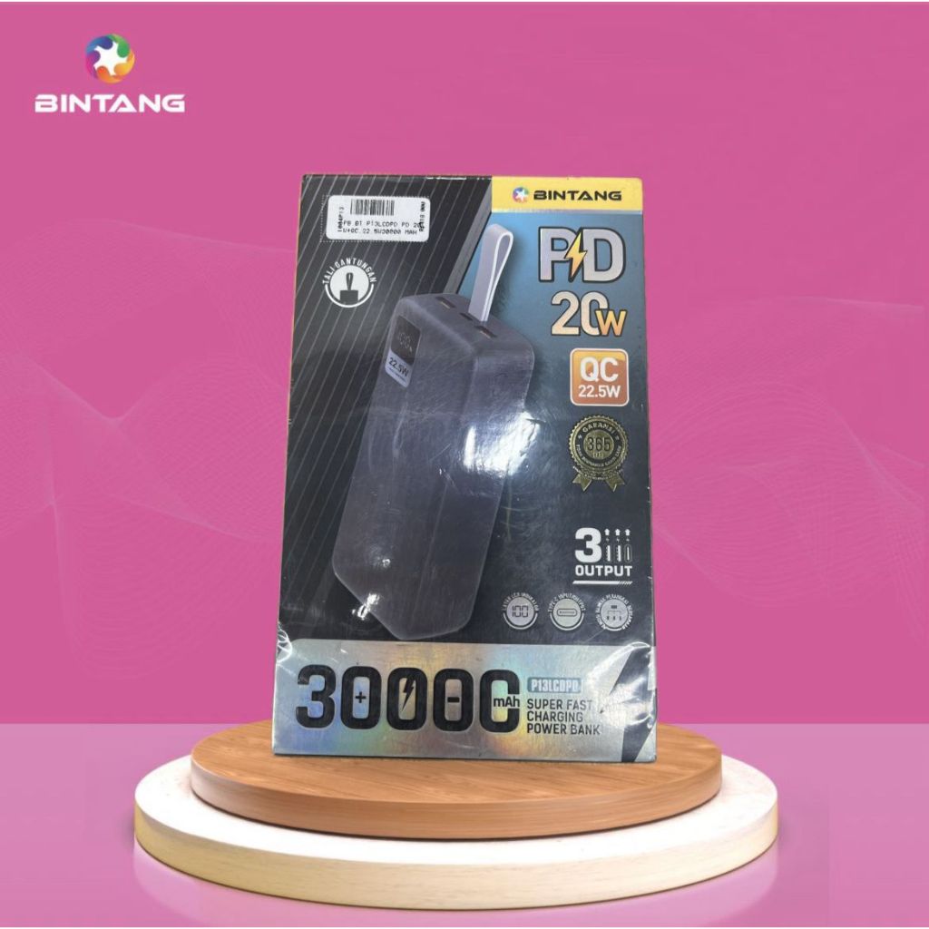 PB BT P13LCDPD PD 20W+QC.22.5W 30000 MAH