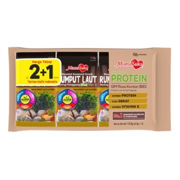 

MamaSuka - Rumput Laut Panggang Barbeque Beli 2 Isi 3 @4,5 gr