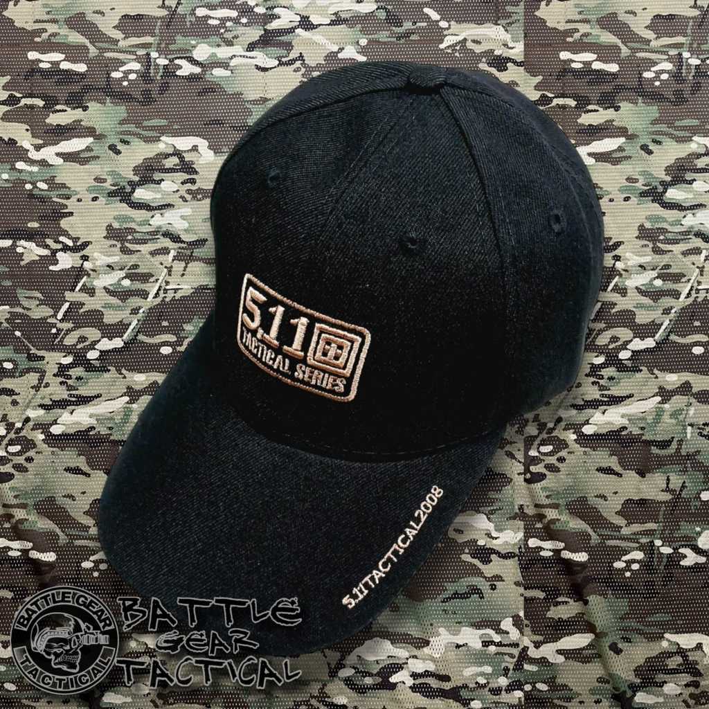 Topi 5.1.1 Bordir Hitam topi bahan nilon kamuflase pria tactical army import topi tactical  import t