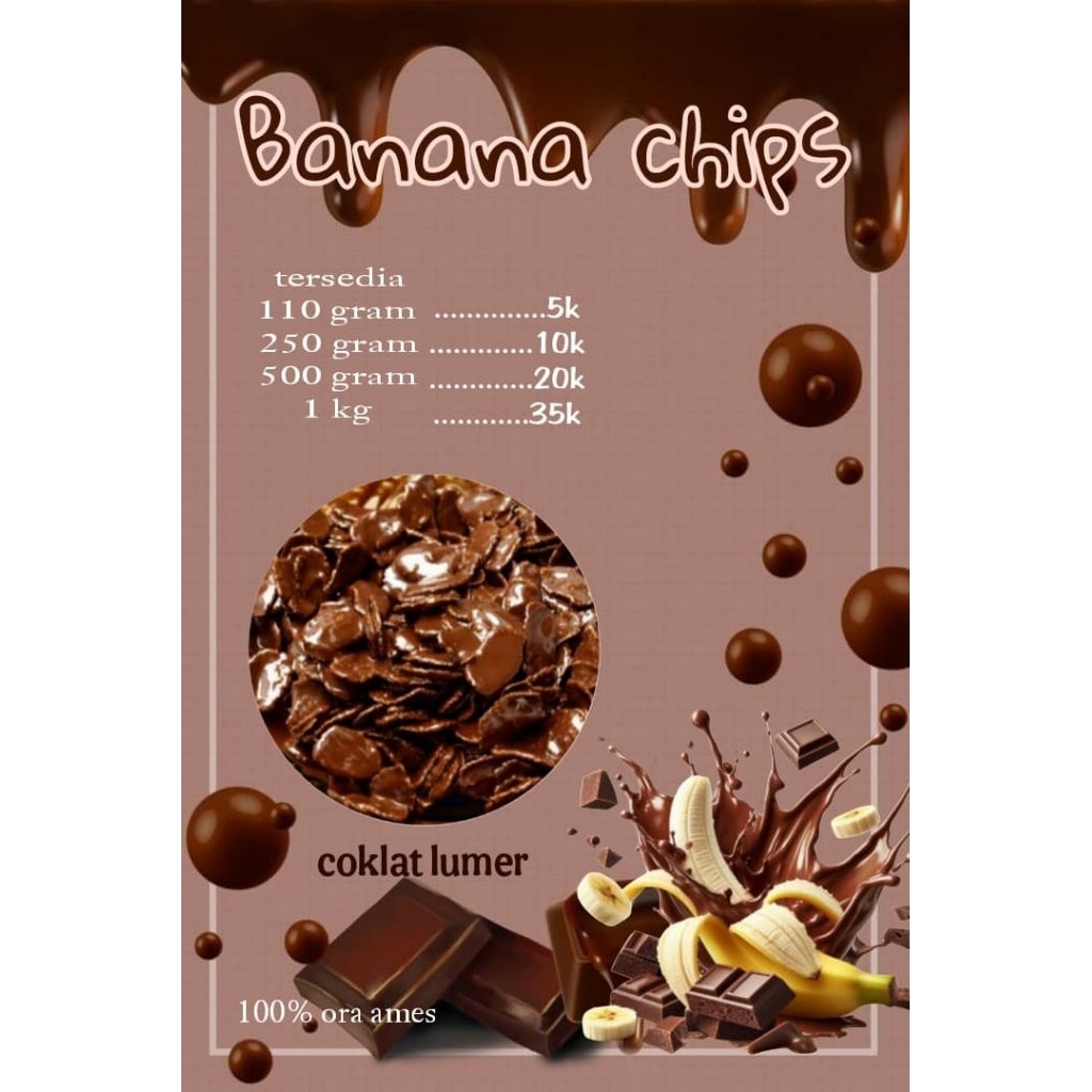 

Banana chips coklat lumer