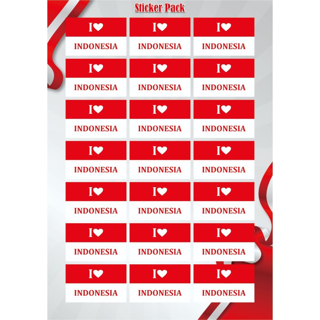 

stiker pipi I love indonesia