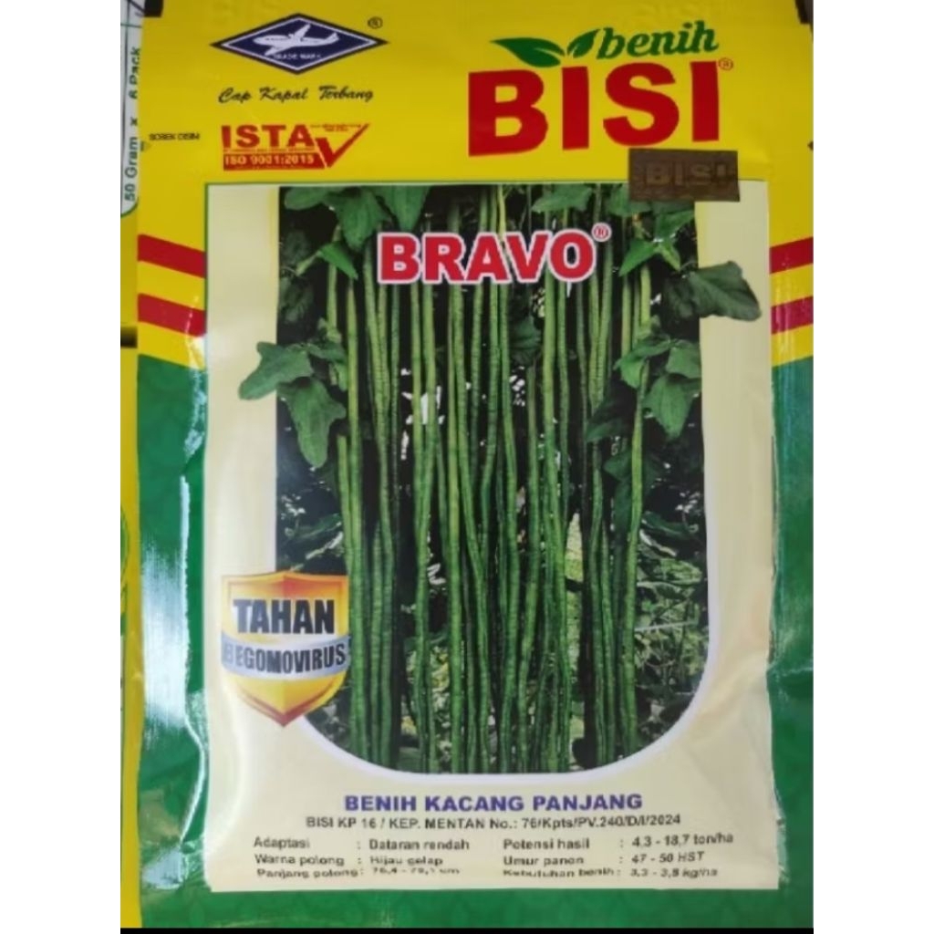 Benih Kacang Panjang BRAVO 50 Gr Bisi