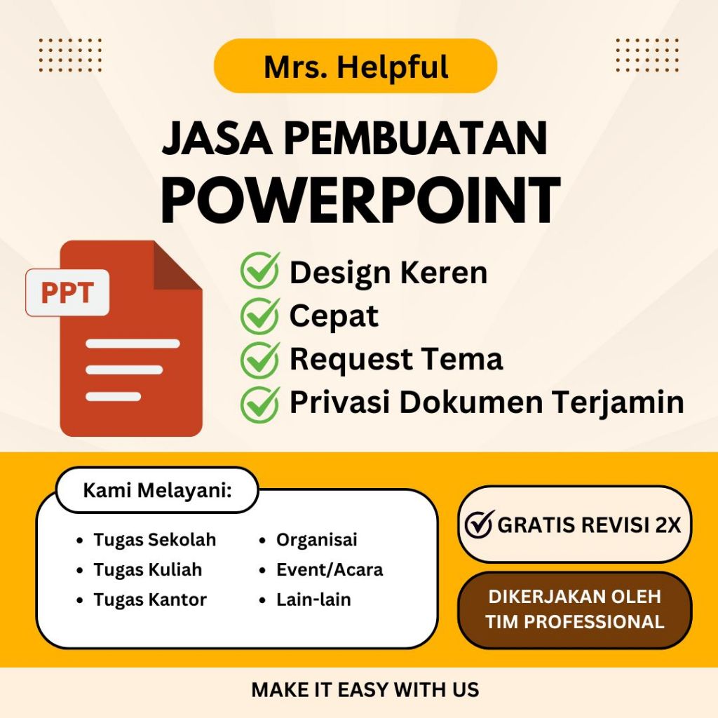 Jasa Pembuatan Powerpoint | Pembuatan PPT | Pembuatan Presentasi