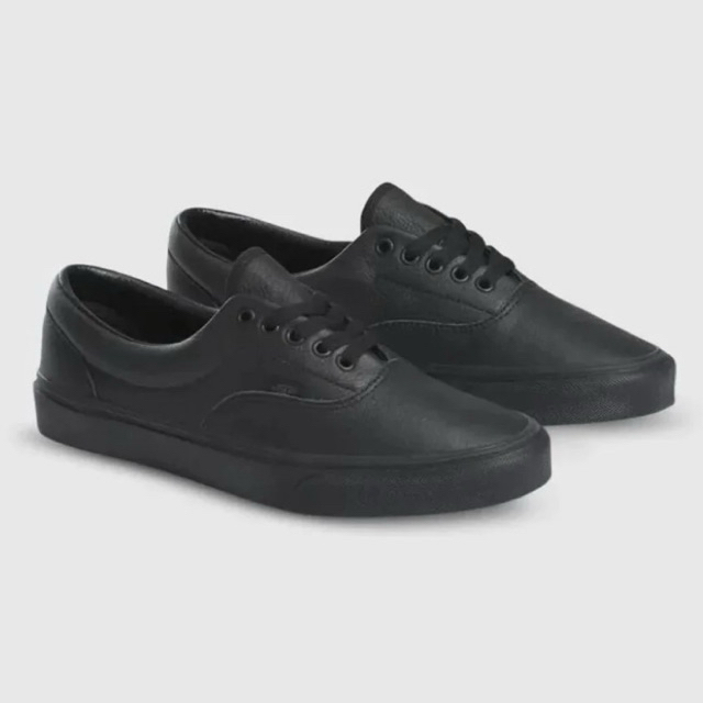 Vans Era Leather Shoe - Black Mono