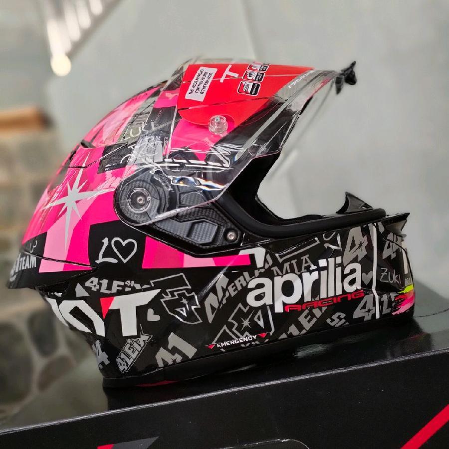 HELM KYT TT REVO REPAINT ESPARGARO BLACK HELM FULL FACE