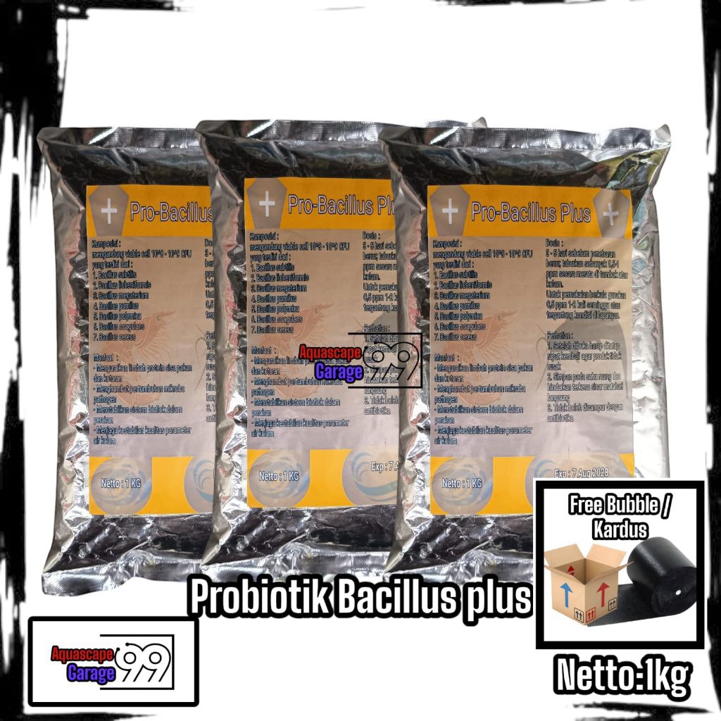 Probiotik bacillus plus 1kg / probiotik bioflok /probiotik kolam bioflok / probiotik ikan / probioti