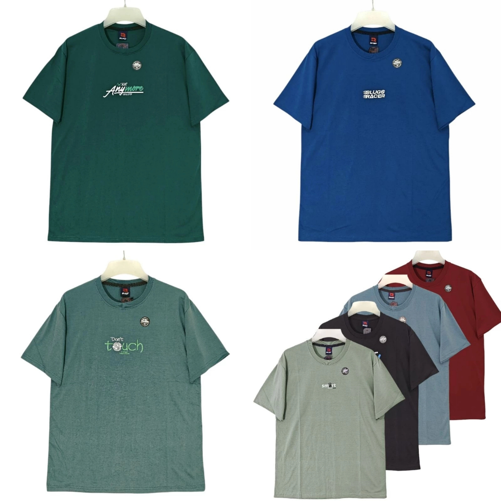 Paket 4 pcs Kaos Oblong Murah Gambar Tulisan Basic Simple Tebal