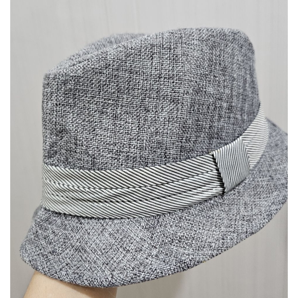Preloved Fedora Hat Grey / Topi Fedora Second