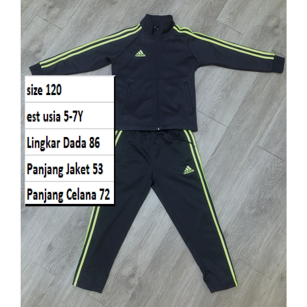 Jaket ADIDAS COMBAT Tracktop Tebal Satu Set Anak Second Preloved