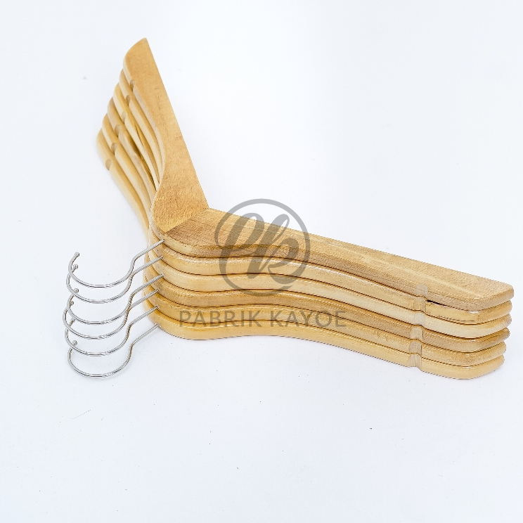 GROSIR SATUAN - HANGER KAYU STANDAR - DEWASA