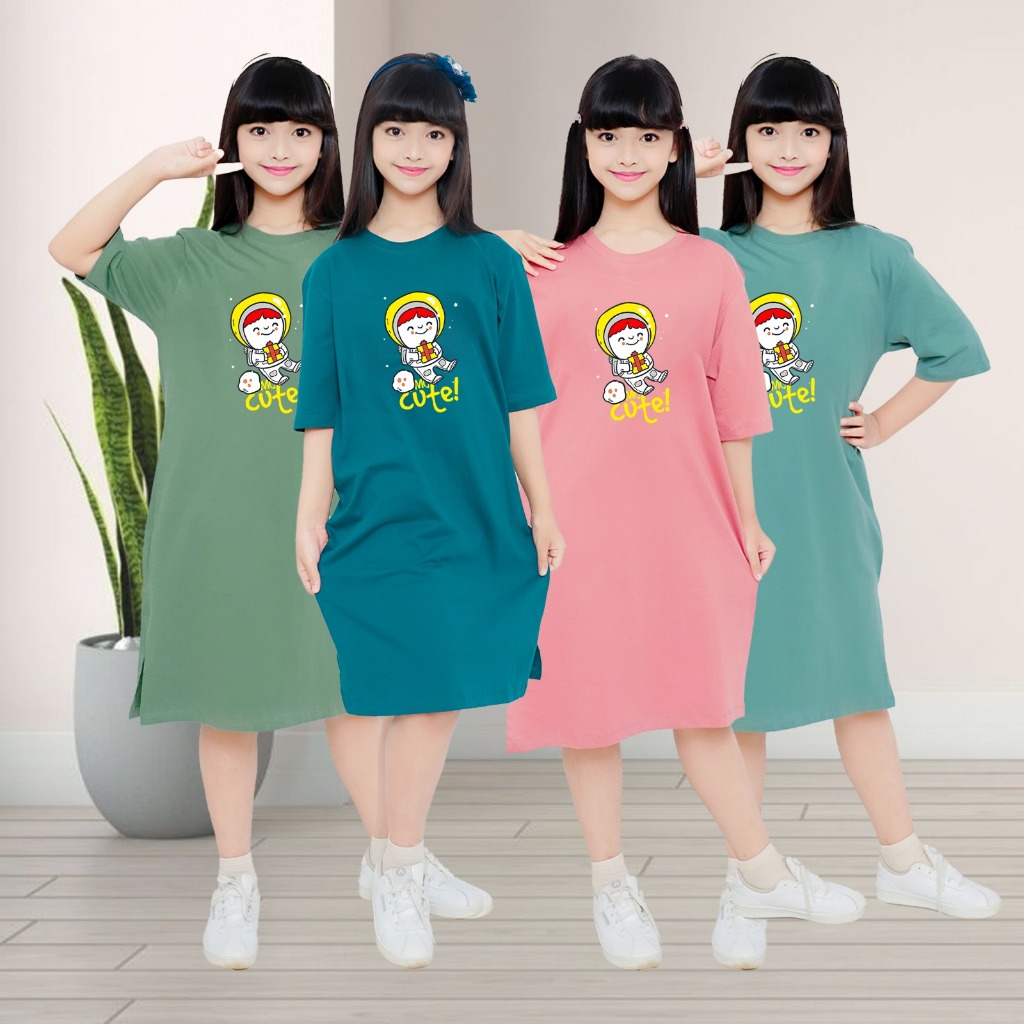 Kaos Anak Dress Anak perempuan | Tunik anak Perempuan Katun 24s | kaos anak | atasan anak | TUNIK AN
