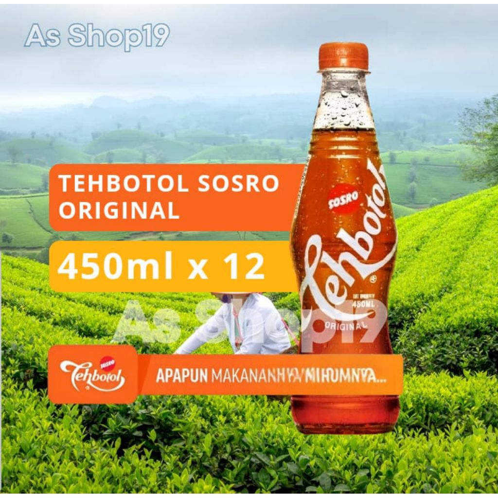 

Teh Botol Sosro PET 450ml Isi 12 botol - Kemasan Botol Pelastik
