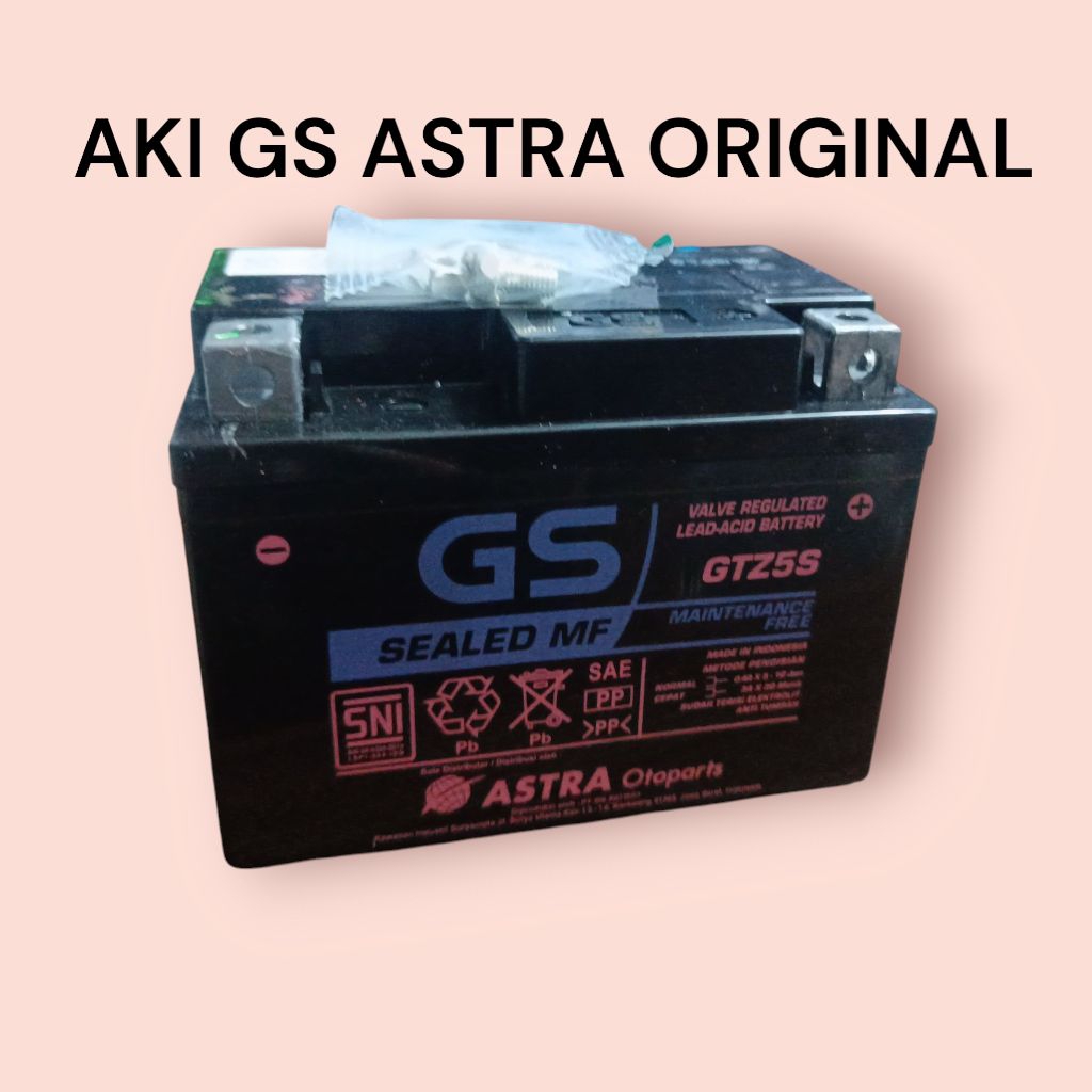 AKI GS ASTRA ORIGINAL GTZ5S UNTUK MOTOR REVO BEAT VARIO MATIC