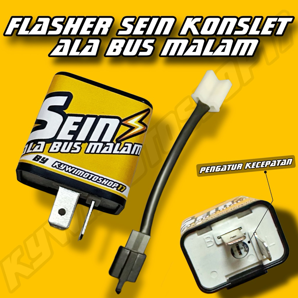 Flasher Sein konslet ala bis malam universal motor bus sumber group