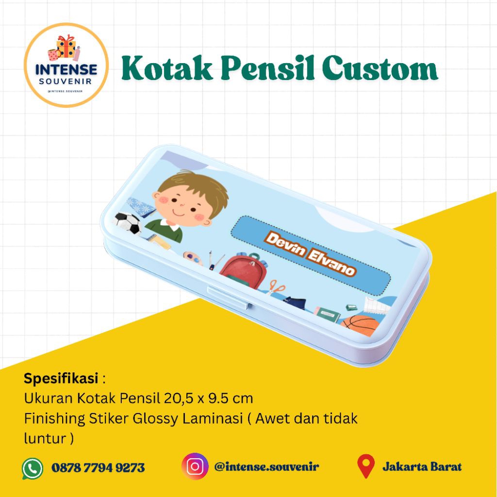 

[BACK TO SCHOOL] Kotak pensil anak Custom | Tempat Pensil | Souvenir Sekolah, Wisuda, Khitanan