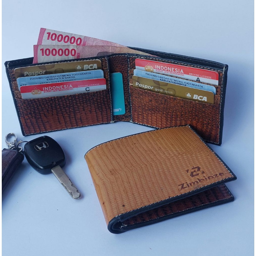 dompet kulit asli, dompet pria kulit biawak,dompet cowok,tas pria,dompet lipat