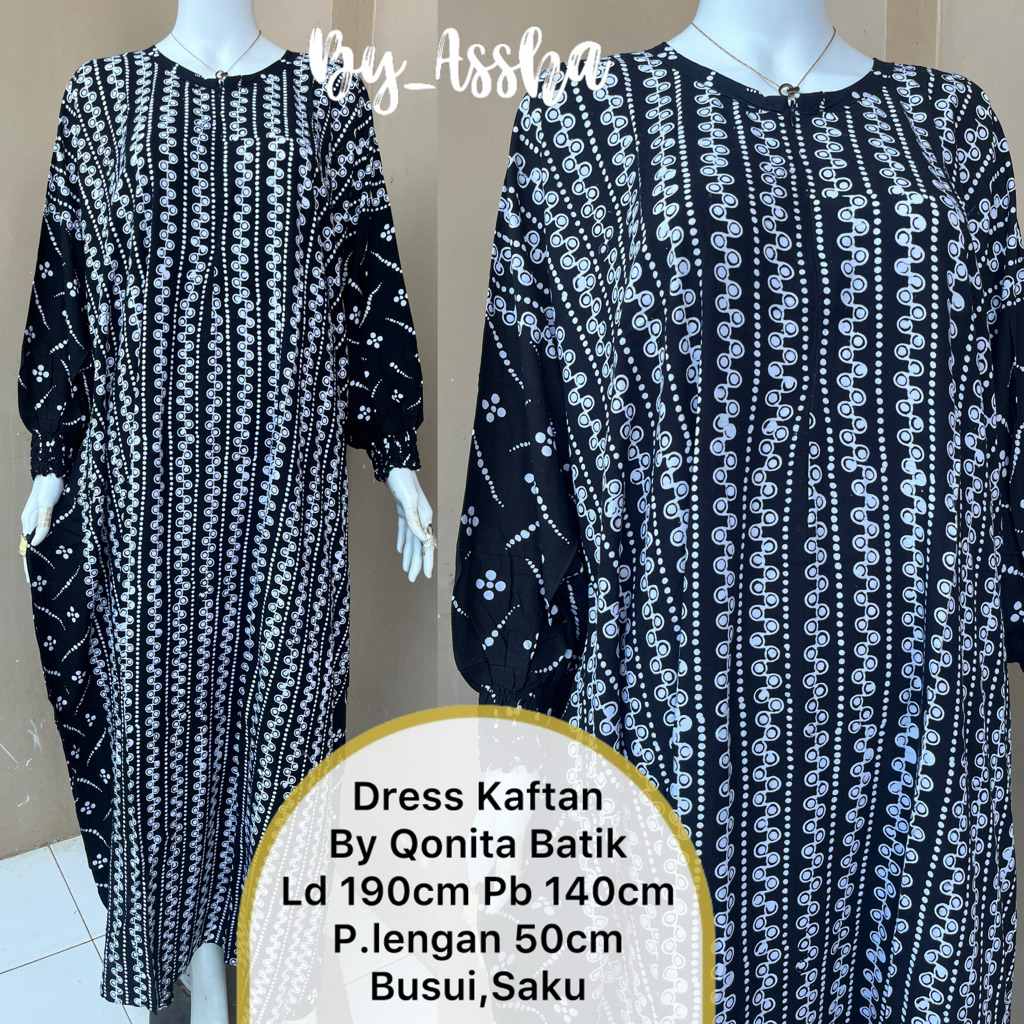 Qonita Daster Batik Pekalongan Kaftan Jumbo Busui