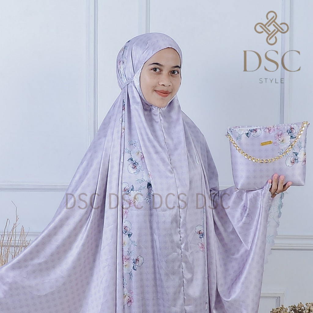 DSC - Mukena Dewasa Salwa Series 2in1 Armany Silk Premium Lasercut + Tas