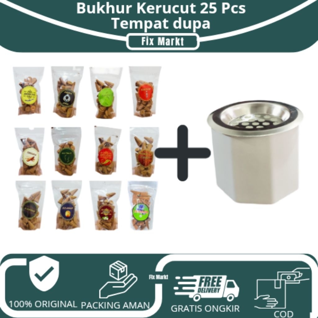 Perapen Tempat Dupa Kerucut Bukhur Buhur Pewangi Ruangan Tahan Lama Arab Gahru Gaharu