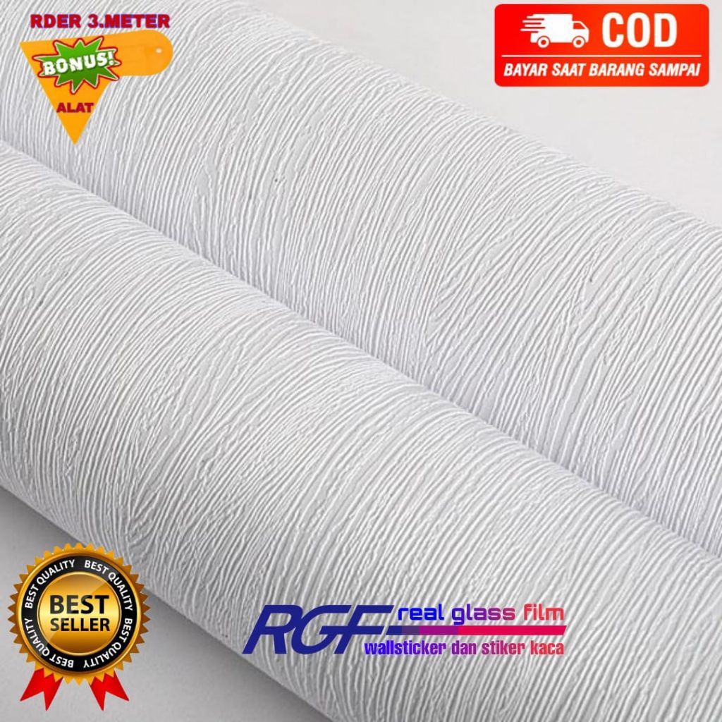 HPL STIKER PVC PUTIH/WALLPAPER STIKER TRIPLEK FURNITURE LEMARI MEJA KITCHEN SET WALLPAPER STIKER DAP