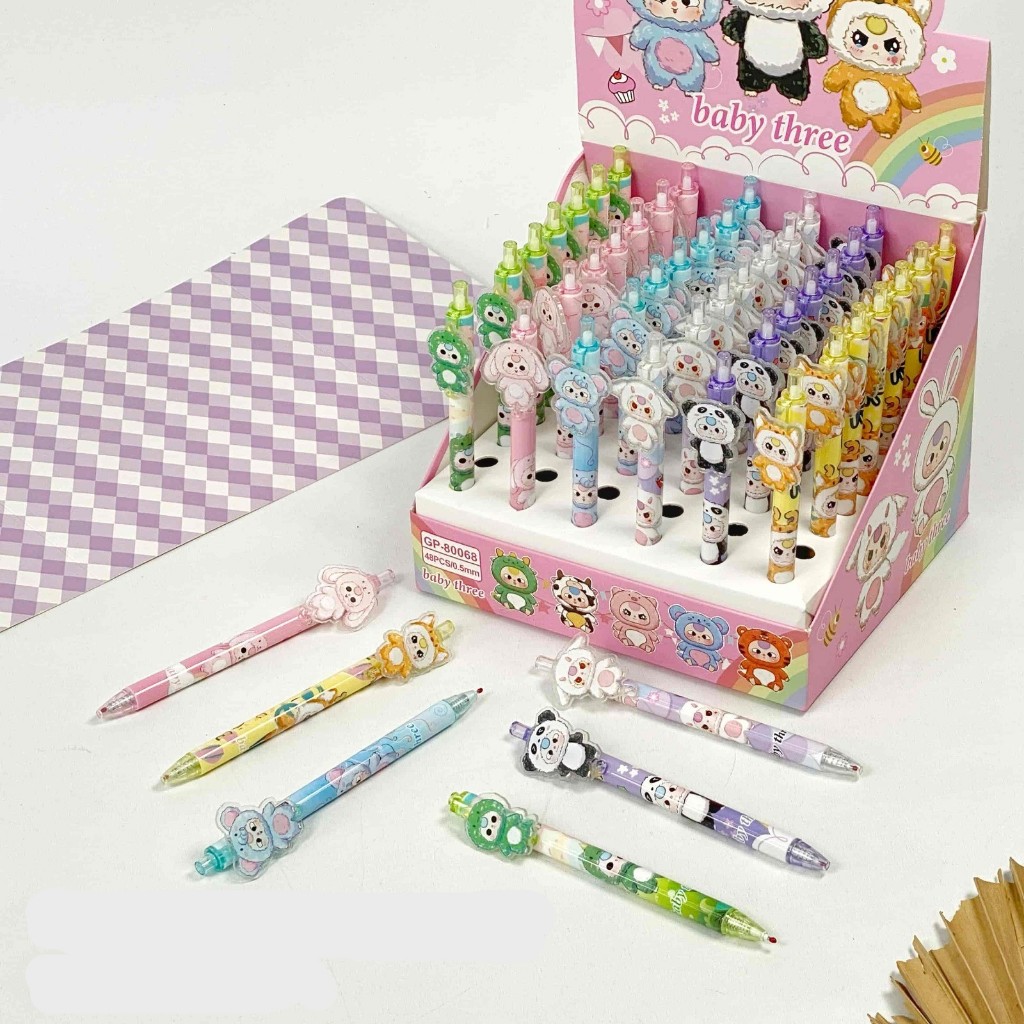 

Cindy Pulpen Baby Three Lucu Gel Pen Mekanik Tinta Hitam 0.5 mm