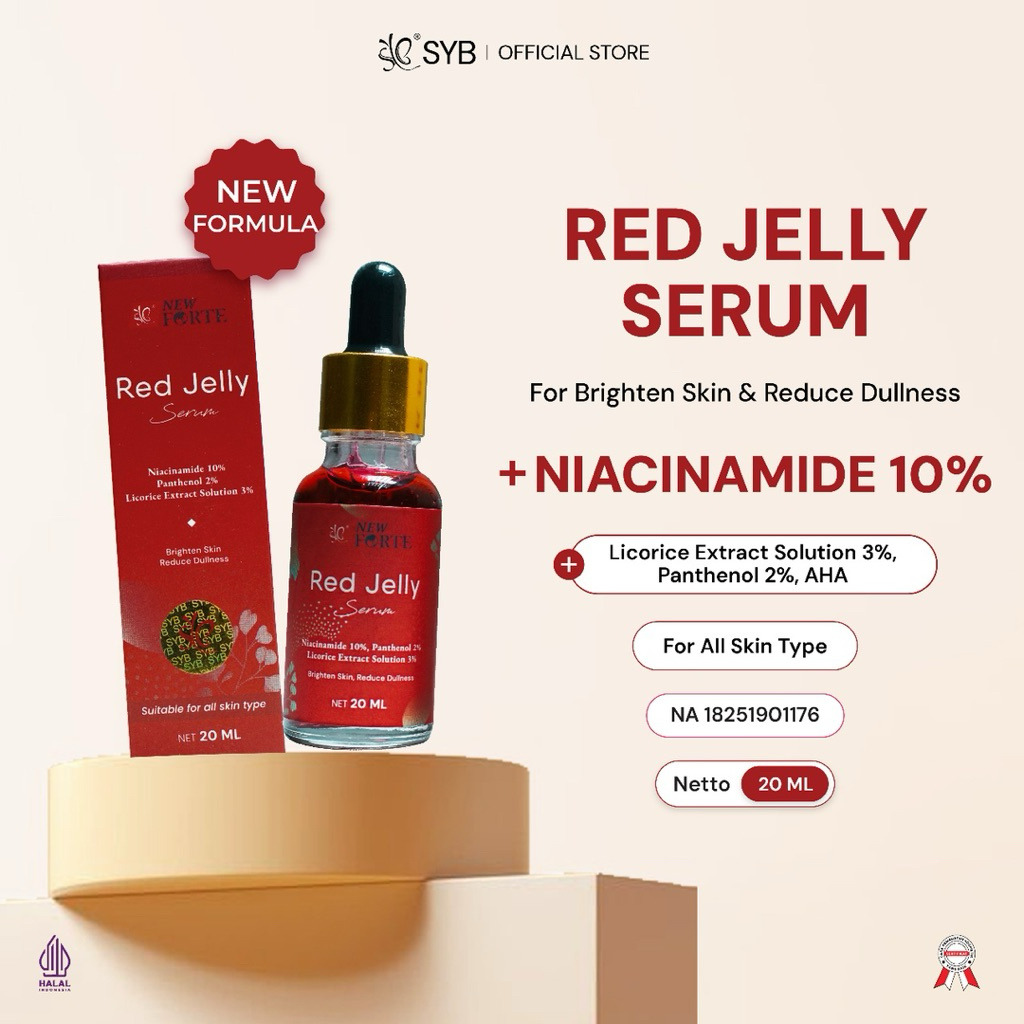 SYB Forte Red Jelly Glow Serum Niacinamide Brightening
