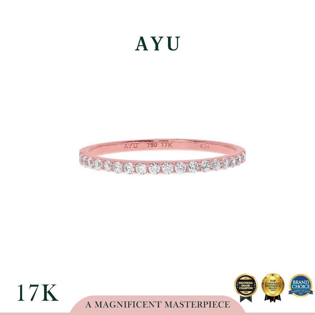 AYU Cincin Emas - The Original AYU Stack 17K Rose Gold