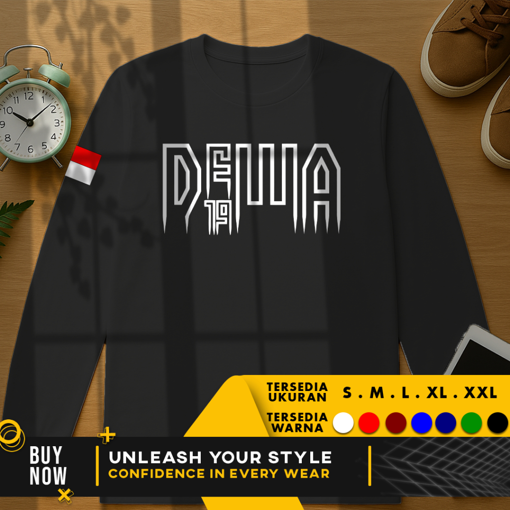 Kaos Lengan Panjang Baju Baladewa Indonesia Raya Official Dewa 19 | Cotton Combed 30s