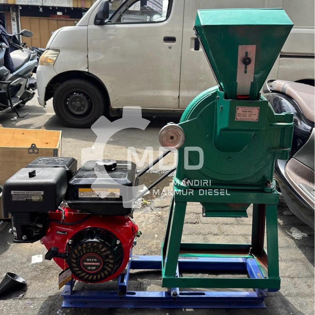 GILINGAN TEPUNG FFC 23 + MESIN PENGGERAK 7,5 HP GX 200  Mesin Giling Tepung - Gilingan Kopi - Disc M