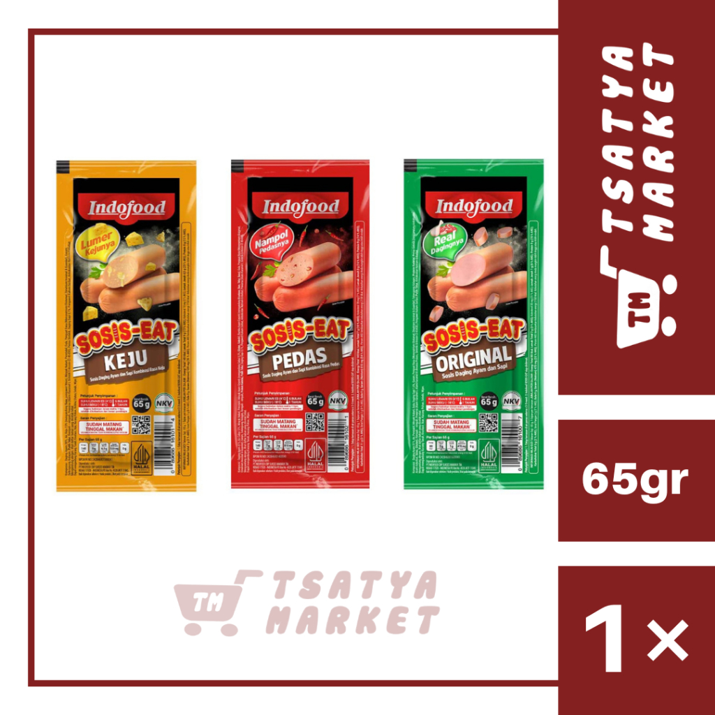 

INDOFOOD SOSIS EAT / SOSIS DAGING AYAM DAN SAPI / SOSIS SIAP MAKAN 65GR
