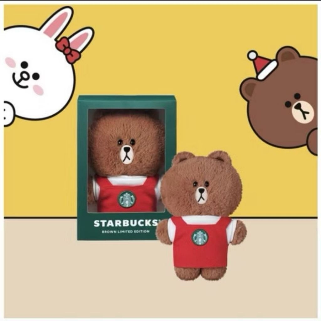 Starbucks LINE Brown Barista Doll Boneka Original