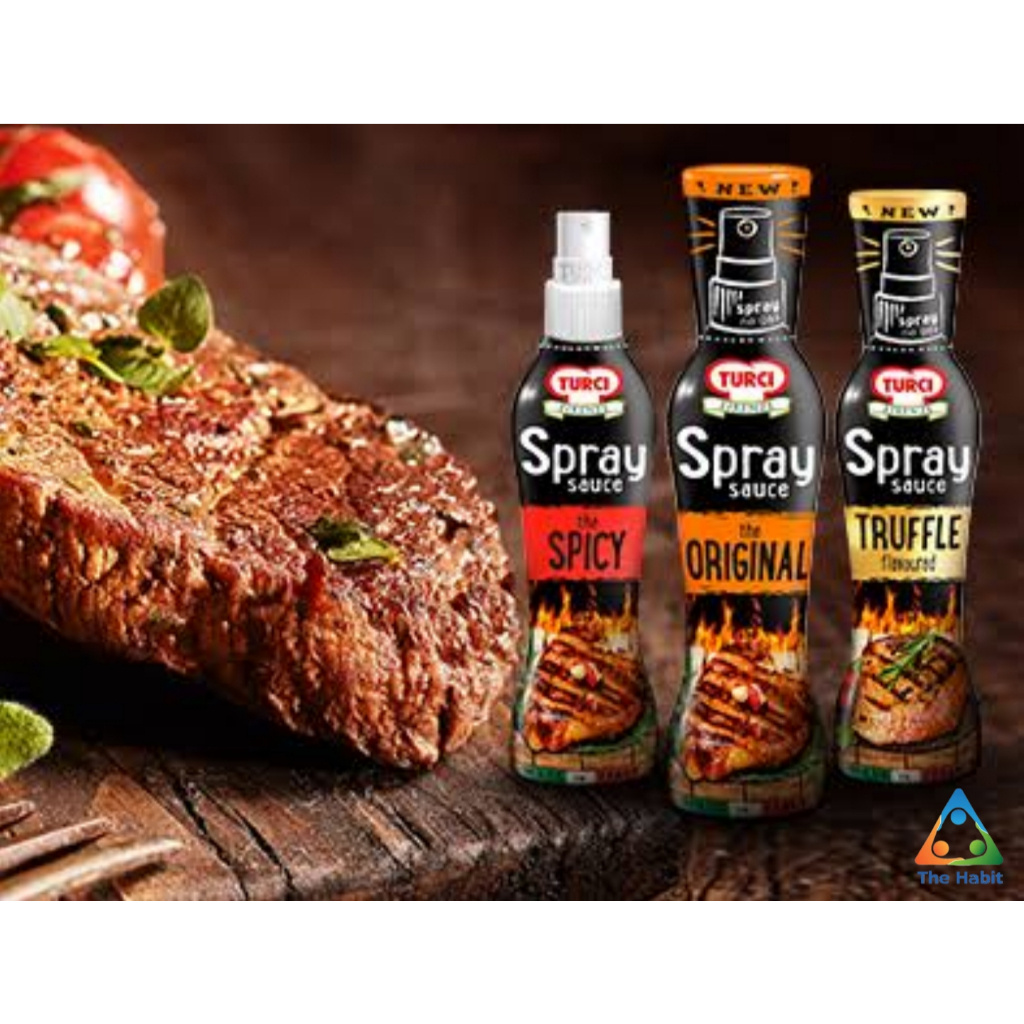 

(The Habit) Turci Saus barbekiu barbekue rasa asli pedas asap dalam botol semprot Italia Italy Italian TURCI FIRENZE the SMOKED SPICY ORIGINAL Spray Sauce