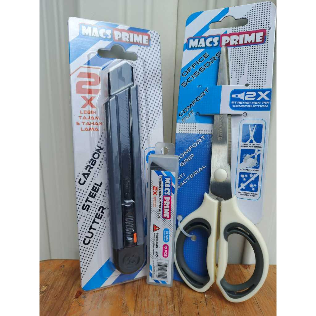 

PAKET HEMAT ISI TIGA HIGH QUALITI STAINLES STEEL CUTTER CARBON 18MM, ISI CUTTER CARBON MACS, GUNTING BESAR MACS STAINLES STEEL