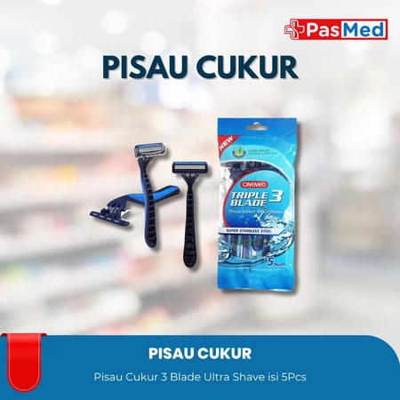 MEDIKA | ONEMED - Pisau Cukur Ultra Shave 3 Blade Onemed - PASMED