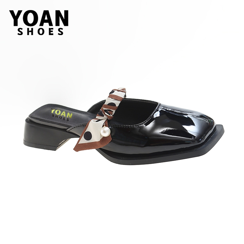 YOAN SHOES Tinggi 3,5cm, Sepatu Wanita Impor Sandal MK886BLACK