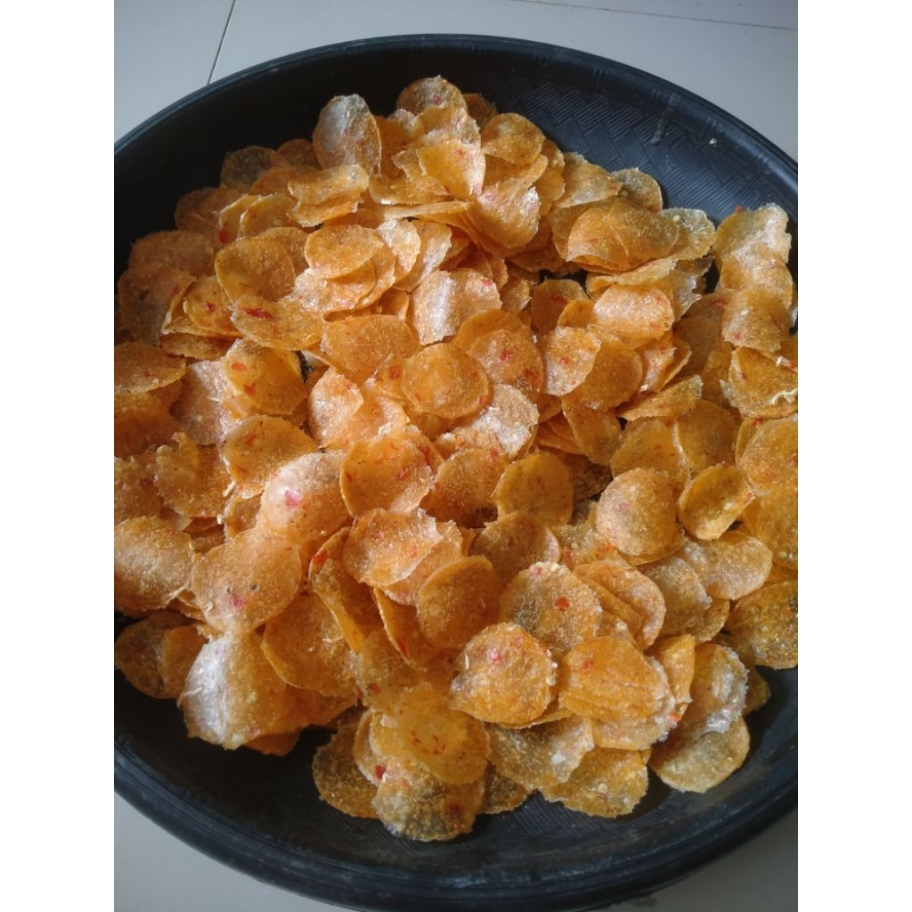 

Emping Singkong Emmak pedas gurih / Keripik Singkong / Emping gethuk / Keripik Singkong Madura / kerupuk singkong