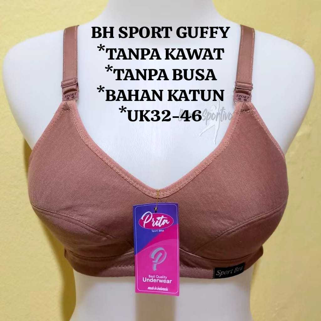 Bra BH Sport Non Busa Non Kawat Guffy Katun kait 3 SPORT BRA WANITA CEWEK REMAJA & DEWASA