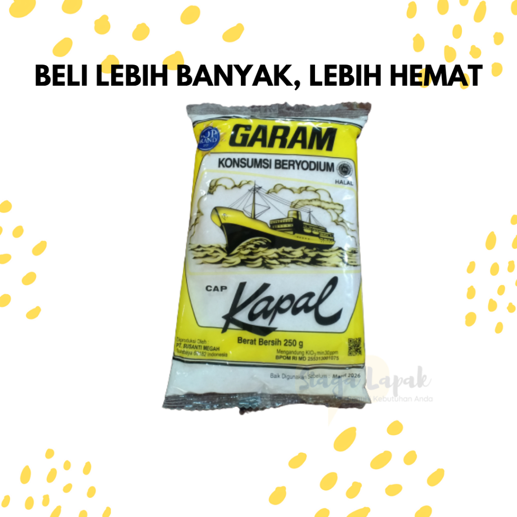 

Garam Cap Kapal 250gr Murni Beryodium [BELI BANYAK LEBIH MURAH]