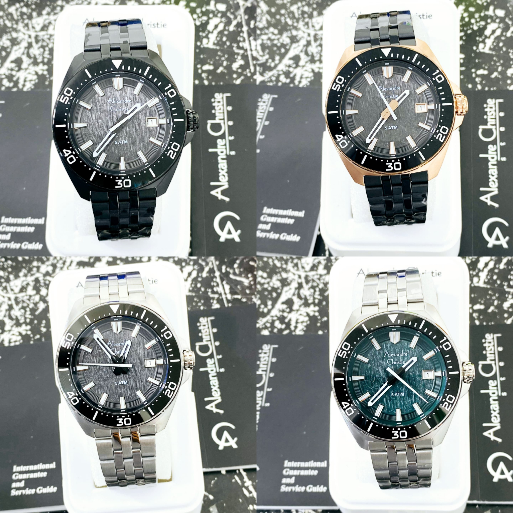 JAM TANGAN PRIA ALEXANDRE CHRISTIE AC 6538 AC6538 / AC 6687 AC6687 BLACK ORIGINAL MURAH