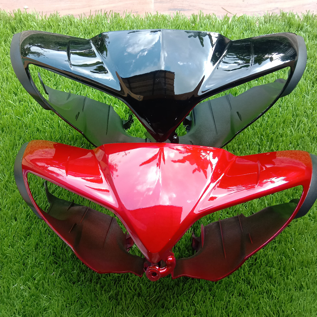 FRONT HANDLE COVER JUPITER Z 2006 (BURHAN) HITAM/MERAH | BATOK DEPAN JUPITER Z 2006 HITAM/MERAH WIN