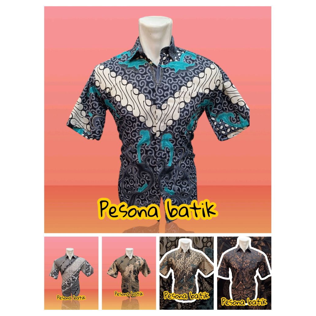 batik pria terbaru batik halus/batik pria lengan pendek murah/batik seragaman