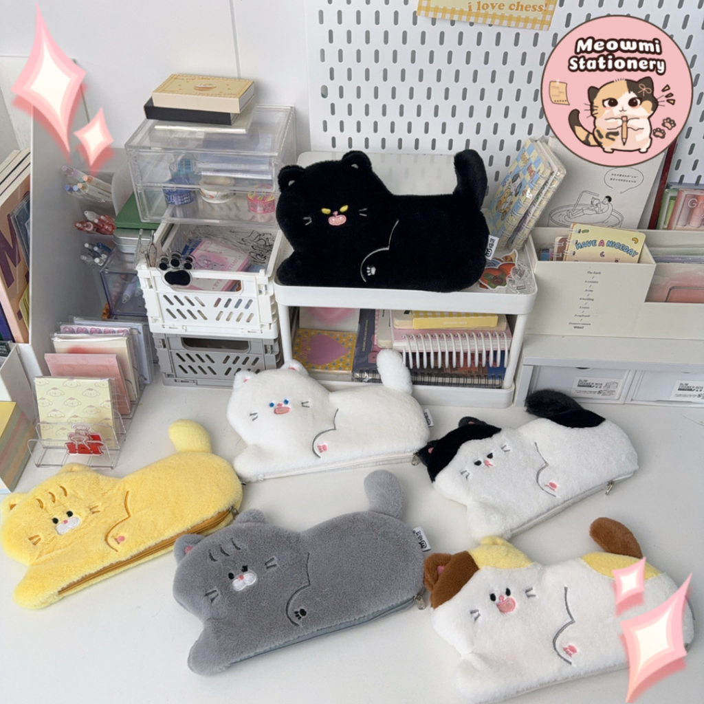 

Tempat Pensil Bentuk Kucing Lucu Plush Cat Pencil Case PC0224