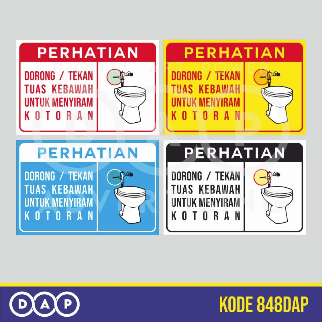 

848 - PETUNJUK PENGGUNAAN TOILET - STIKER VYNIL - TERBAIK