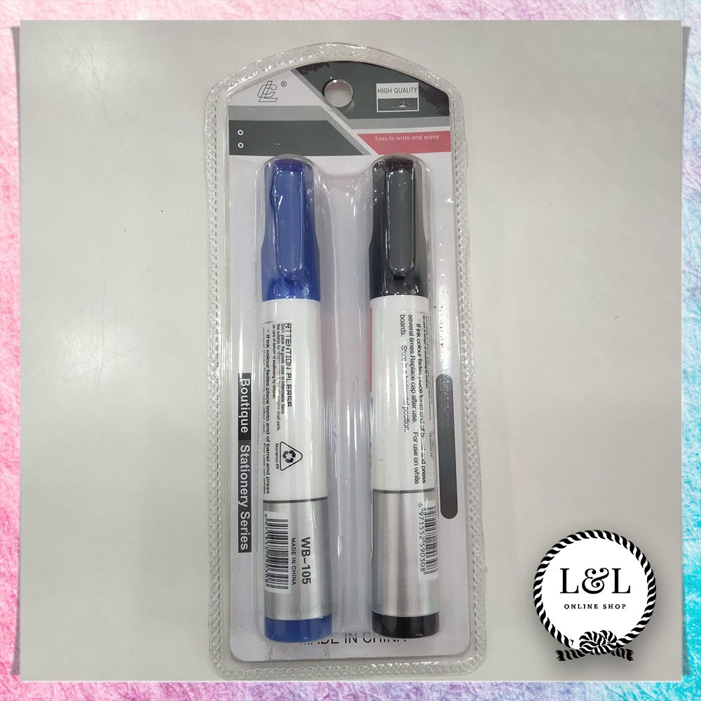 

Spidol Boardmarker 2 Warna Hitam & Biru Spidol Tulis Papan Anti Bocor Spidol Whiteboard Permanent Praktis